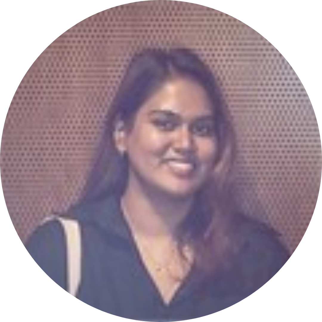 an image of Shamima Sharmin smiling in front of a brown background