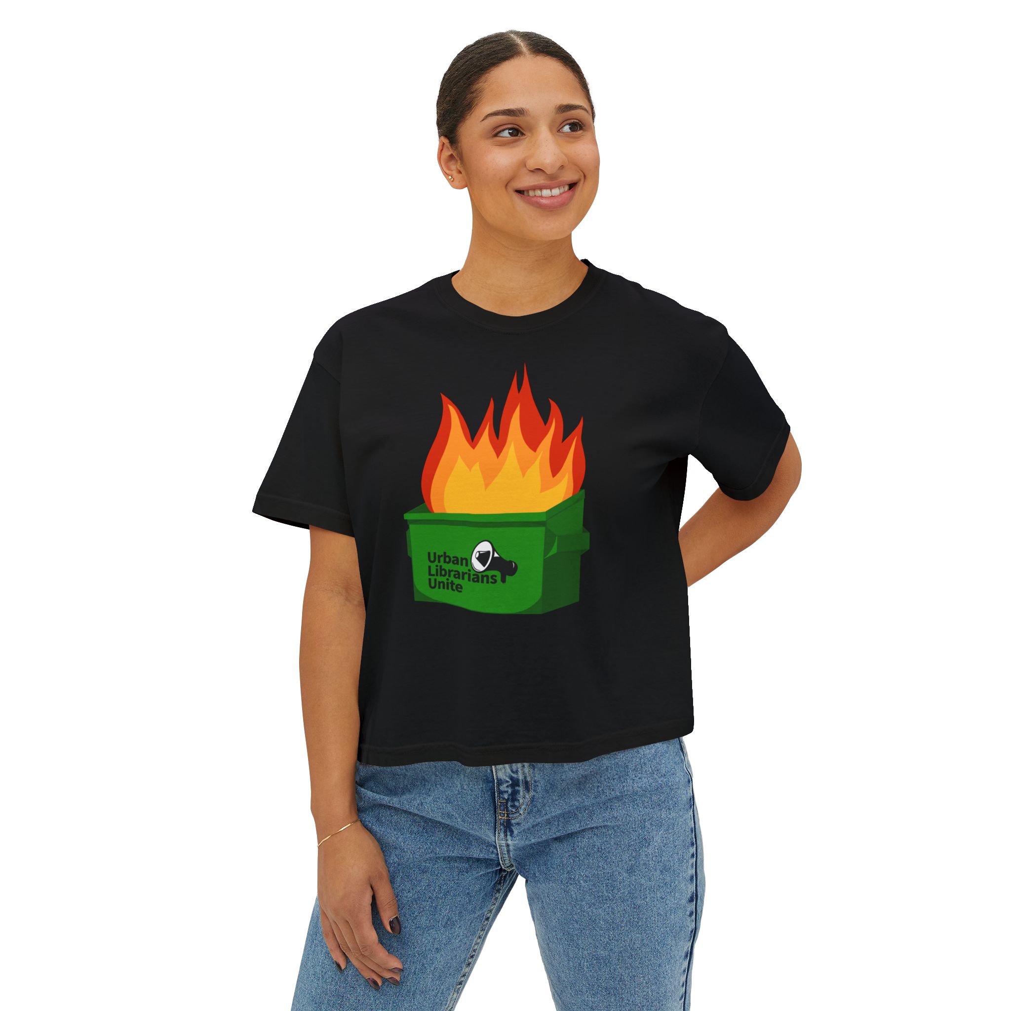 It's a Dumpster Fire! - Women's Boxy Tee - Image 11